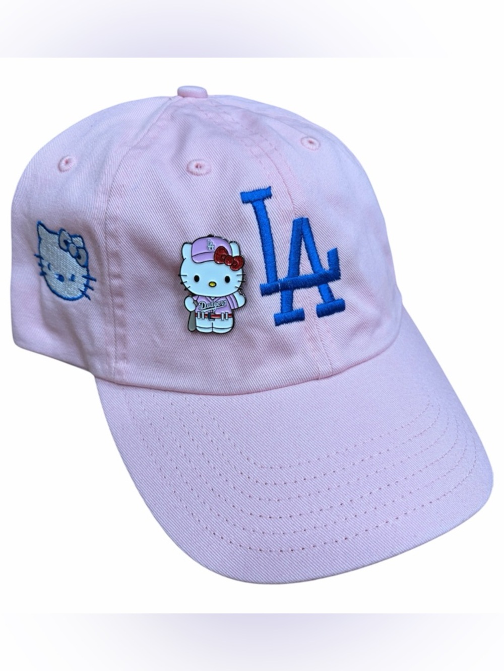 Pink Hello Kitty x LA Dodgers Cap dodgers hat hello kitty pin new dodgers cap